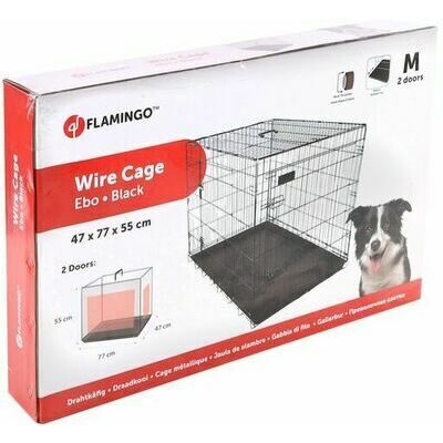 Wire cage FLAMINGO EBO M 47x77x55cm, black